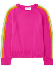 Girls Side Stripe Sweater