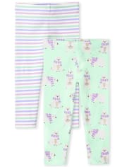 Toddler Girls Polar Bear Leggings 2-Pack
