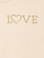 Juego de 2 piezas Love para niñas pequeñas