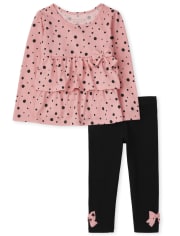 Toddler Girls Bow 2-Piece Set