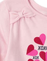 Toddler Girls Heart Bow 2-Piece Set