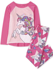 Girls Unicorn Star Pajamas