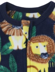 Baby And Toddler Boys Lion Fleece One Piece Pajamas
