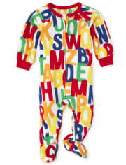 Baby And Toddler ABC Fleece One Piece Pajamas