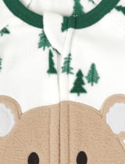 Baby And Toddler Boys Bear Fleece One Piece Pajamas