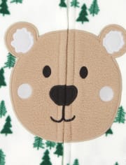 Baby And Toddler Boys Bear Fleece One Piece Pajamas