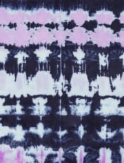 Chemise de nuit à capuche en polaire tie-dye pour fille
