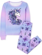 Girls Unicorn Snug Fit Cotton Pajamas