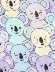 Baby And Toddler Girls Glow Koala Snug Fit Cotton Pajamas