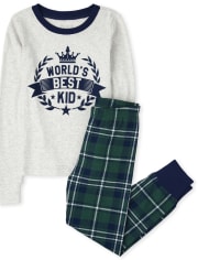 Pijama de algodón de ajuste ceñido Best Kid para niños
