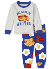 Baby And Toddler Boys Breakfast Snug Fit Cotton Pajamas