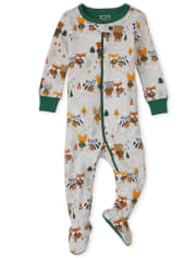 Baby And Toddler Boys Bears Snug Fit Cotton One Piece Pajamas
