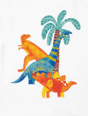 Paquete de 3 tops de dinosaurio para niños pequeños