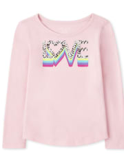 Girls Rainbow Cross Back Top