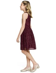 Vestido Niña Encaje Cuello Alto