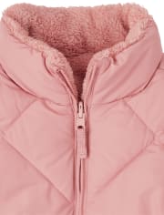 Girls Reversible Puffer Jacket