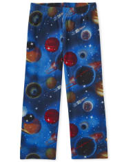 Pantalones de pijama de forro polar espacial para niños