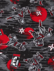 Boys Ninja Fleece One Piece Pajamas