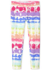 Girls Rainbow Tie Dye Perfect Ponte Leggings