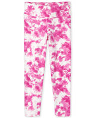 Girls Tie Dye Hi-Rise Leggings