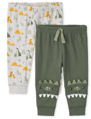 Lot de 2 pantalons dinosaures pour bébé garçon
