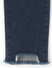 Girls Button Front Denim Jeans
