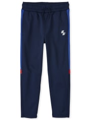 Boys Mesh Side Stripe Jogger Pants