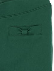 Girls Bow Ponte Knit Pull On Jeggings
