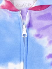 Sweat à capuche zippé en molleton pour fille