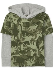 Baby And Toddler Boys Dino 2 In 1 Hoodie Top