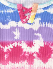 Haut côtelé tie-dye pour fille