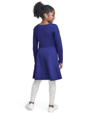 Robe patineuse découpée pour filles