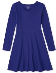 Robe patineuse découpée pour filles