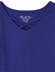 Robe patineuse découpée pour filles