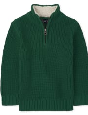 Baby And Toddler Boys Half Zip Mock Neck Sweater
