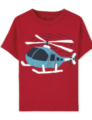 Toddler Boys Helicopter Graphic Tee
