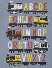 Camiseta con gráfico del alfabeto para niños pequeños
