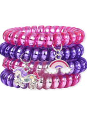 Girls Unicorn Coil Bracelet 4-Pack