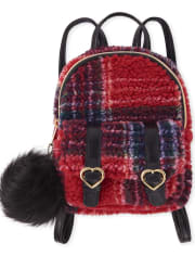 Girls Plaid Mini Backpack