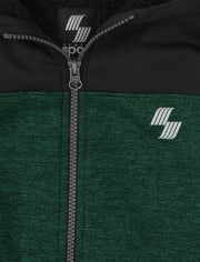 Sudadera con capucha y cremallera Colorblock Performance para niños