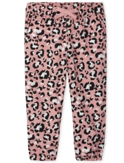 Baby And Toddler Girls Leopard Pull On Jogger Pants