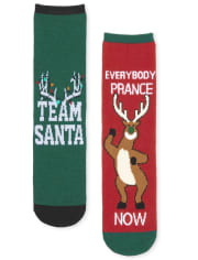 Boys Reindeer Crew Socks 3-Pack
