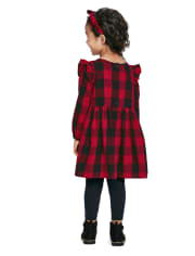 Toddler Girls Matching Family Buffalo Plaid Shirt Dress
