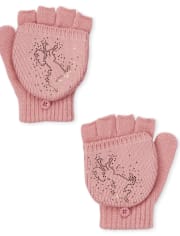 Girls Unicorn Pop Top Gloves