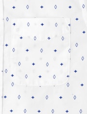Boys Star Poplin Button Up Shirt