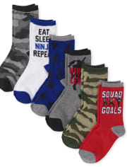 Paquete de 6 pares de calcetines Ninja para niños