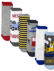 Baby And Toddler Boys Truck Crew Socks 6-Pack