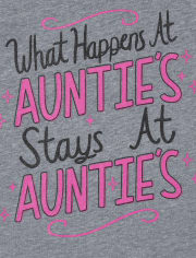 Camiseta con estampado de tía para bebés y niñas pequeñas