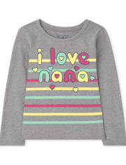 Baby And Toddler Girls Nana Graphic Tee