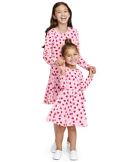 Baby And Toddler Girls Heart Skater Dress